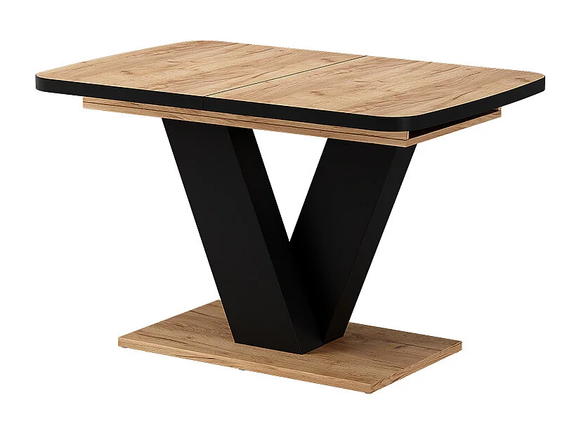 Table de salle à manger chêne noir/force de lor 120x80x77.4 fenaro