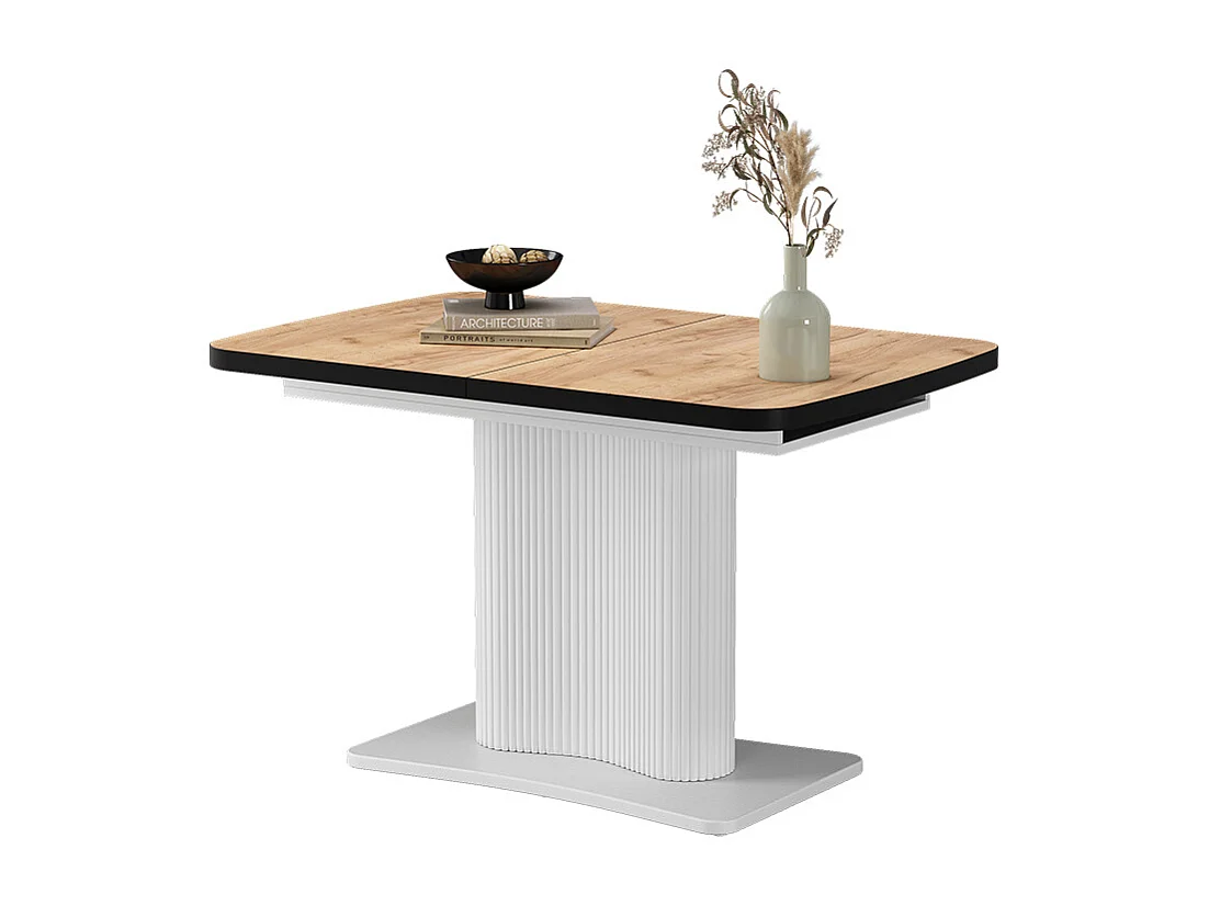 Table de salle à manger noir/blanc 120x80x77.4 fenaro