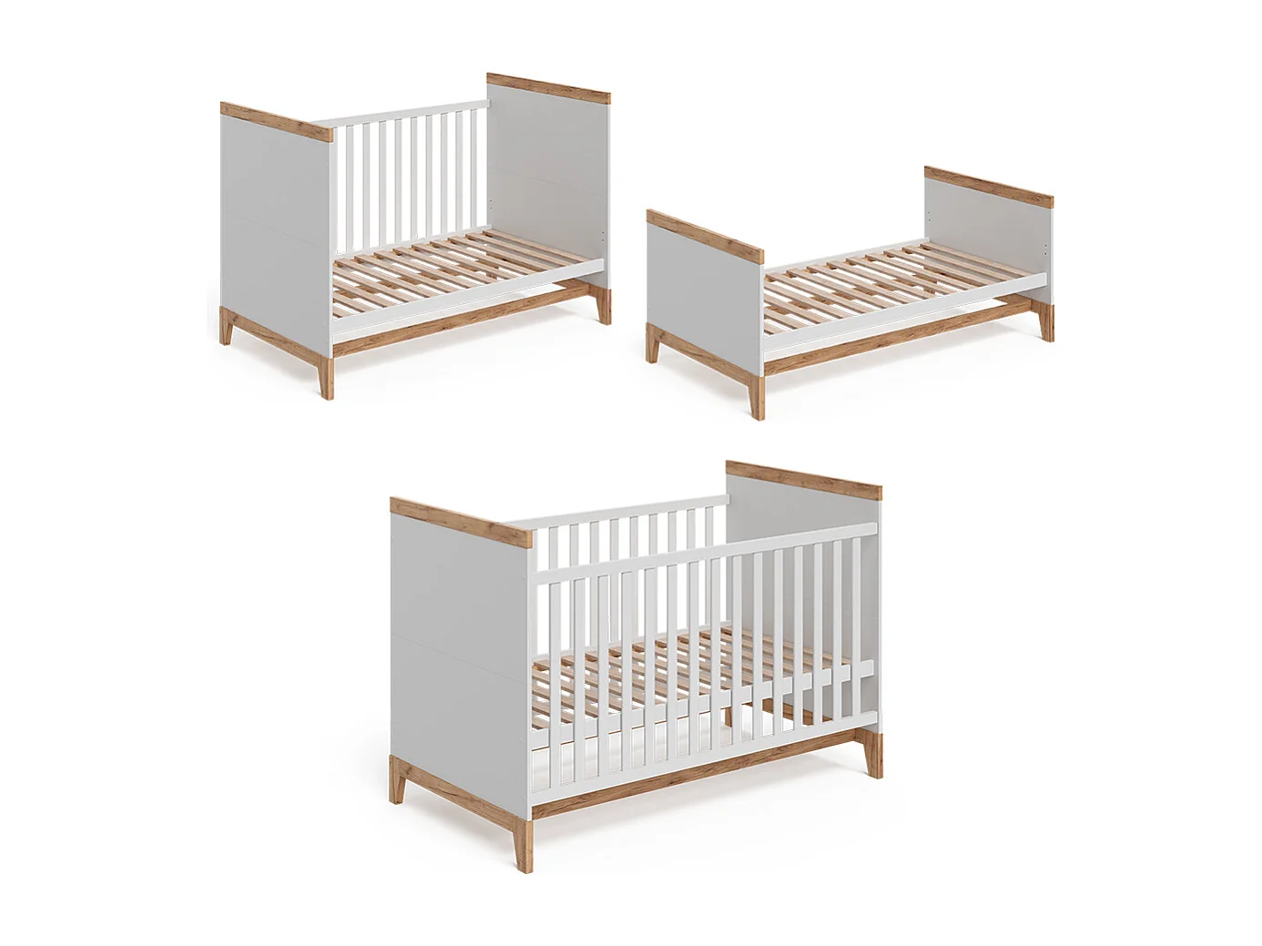 Babybett weiß 144.1x79.7x98.4 malia