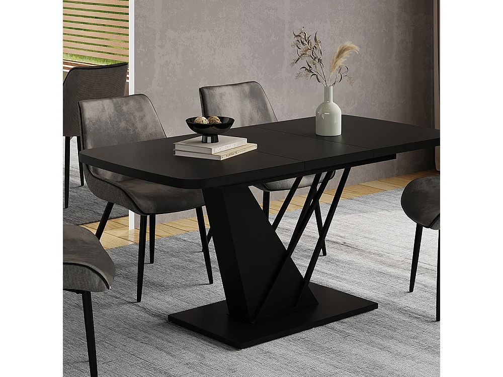 Table de salle à manger noir 120x80x77.4 fenaro