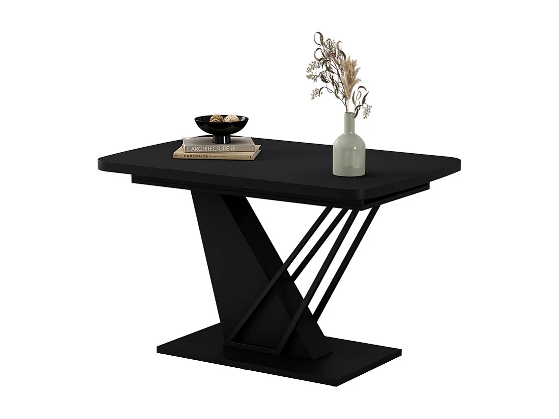 Table de salle à manger noir 120x80x77.4 fenaro