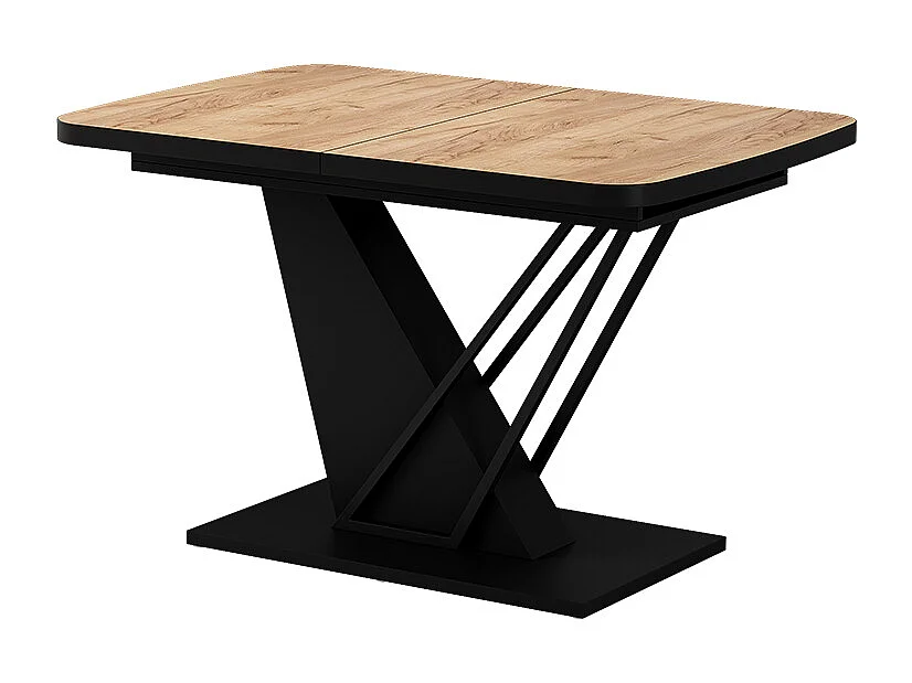 Table de salle à manger chêne doré/noir 120x80x77.4 fenaro