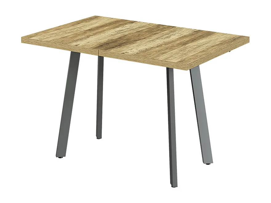 Table de salle à manger chêne rustique/gris 160x80x76 tisko