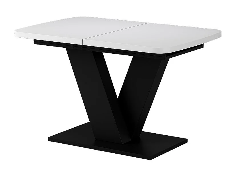 Table de salle à manger blanc/noir 120x80x77.4 fenaro