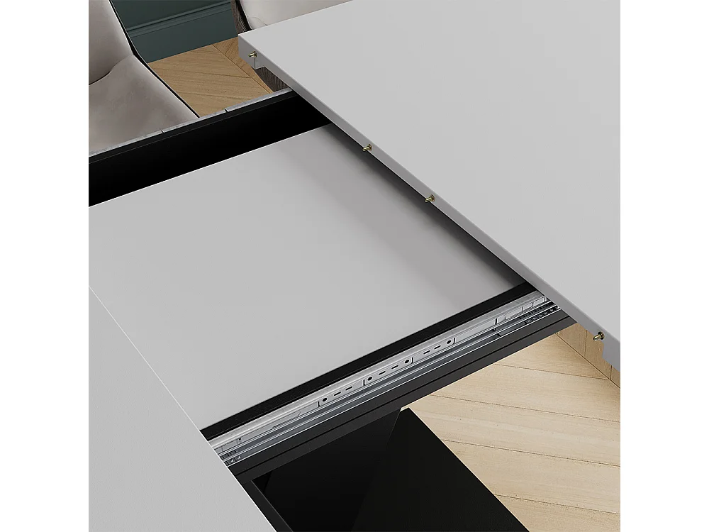 Spisebord hvid/sort 120x80x77.4 fenaro