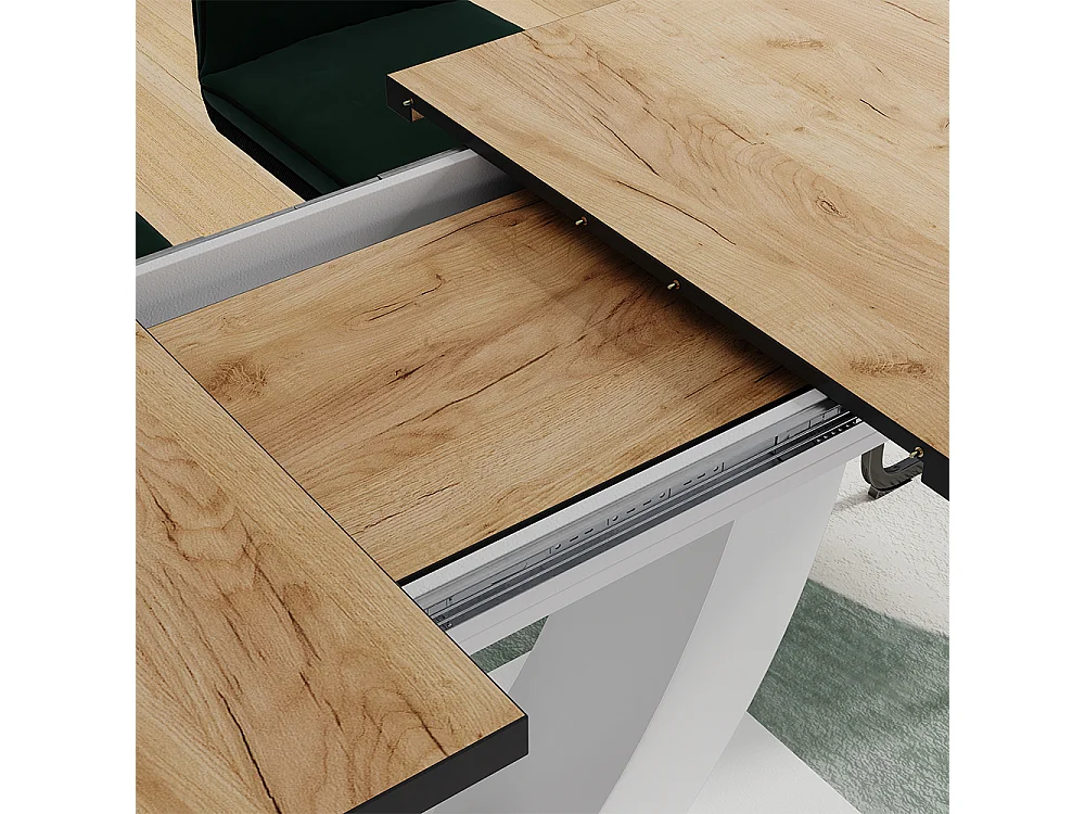 Table de salle à manger chêne doré/blanc 120x80x77.4 fenaro