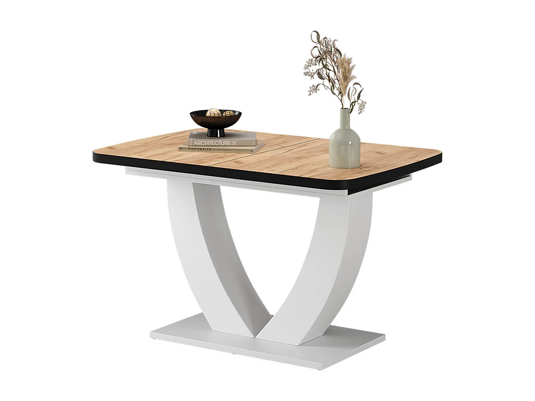 Table de salle à manger chêne doré/blanc 120x80x77.4 fenaro