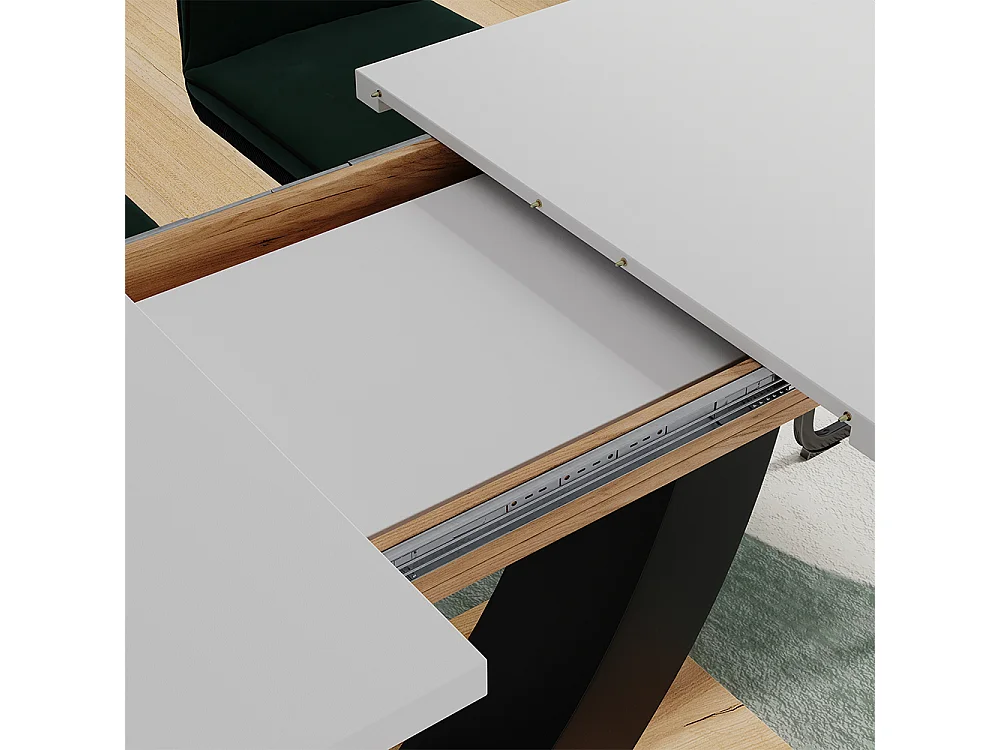 Table de salle à manger chêne blanc/force de lor 120x80x77.4 fenaro