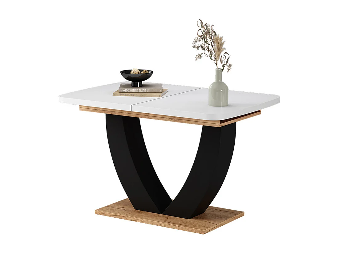 Table de salle à manger chêne blanc/force de lor 120x80x77.4 fenaro