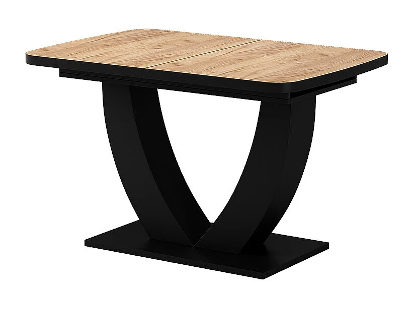 Table de salle à manger chêne doré/noir 120x80x77.4 fenaro