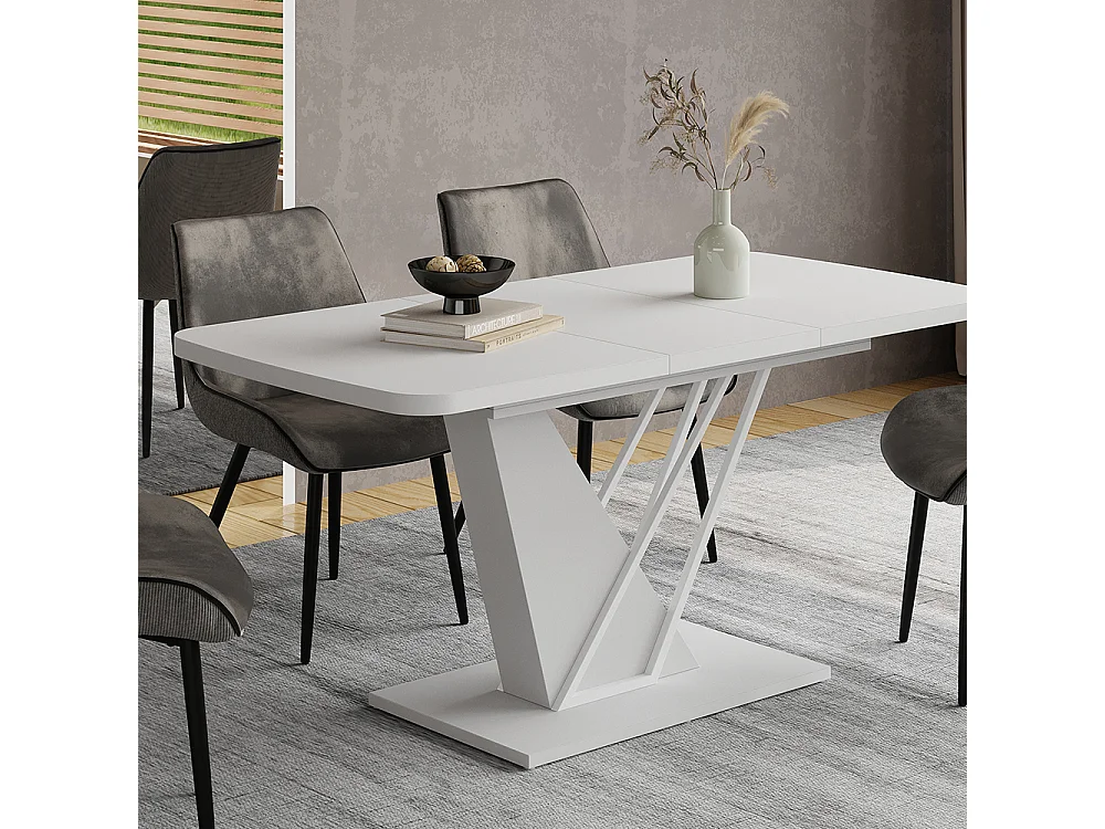 Table de salle à manger blanc 120x80x77.4 fenaro