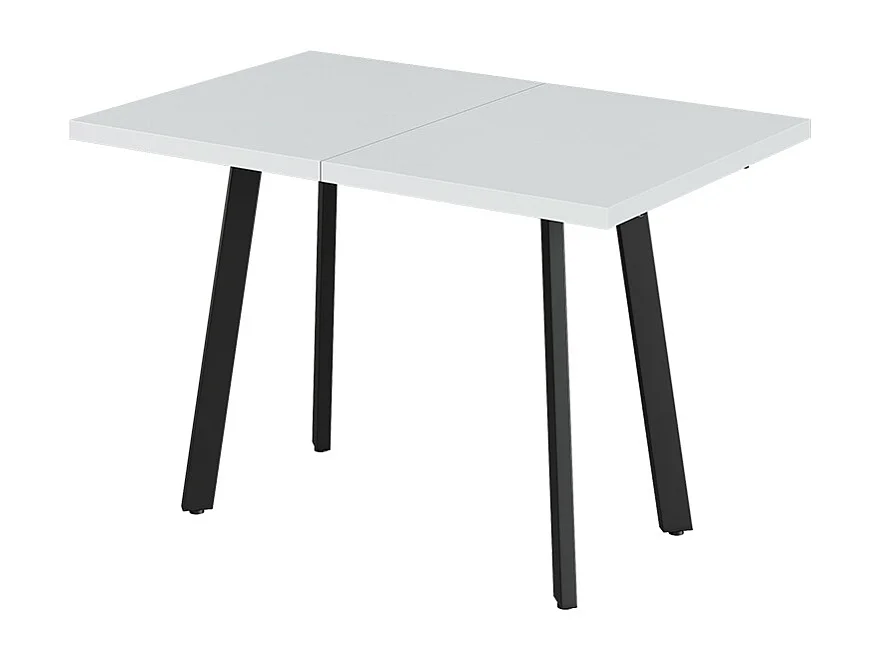 Esstisch weiß/schwarz 160x80x76 tisko