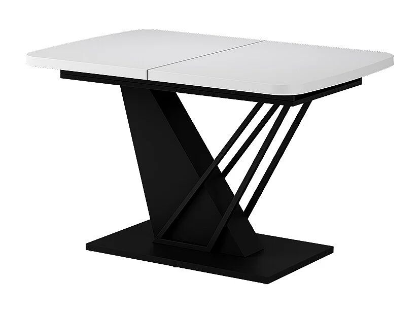 Table de salle à manger blanc/noir 120x80x77.4 fenaro