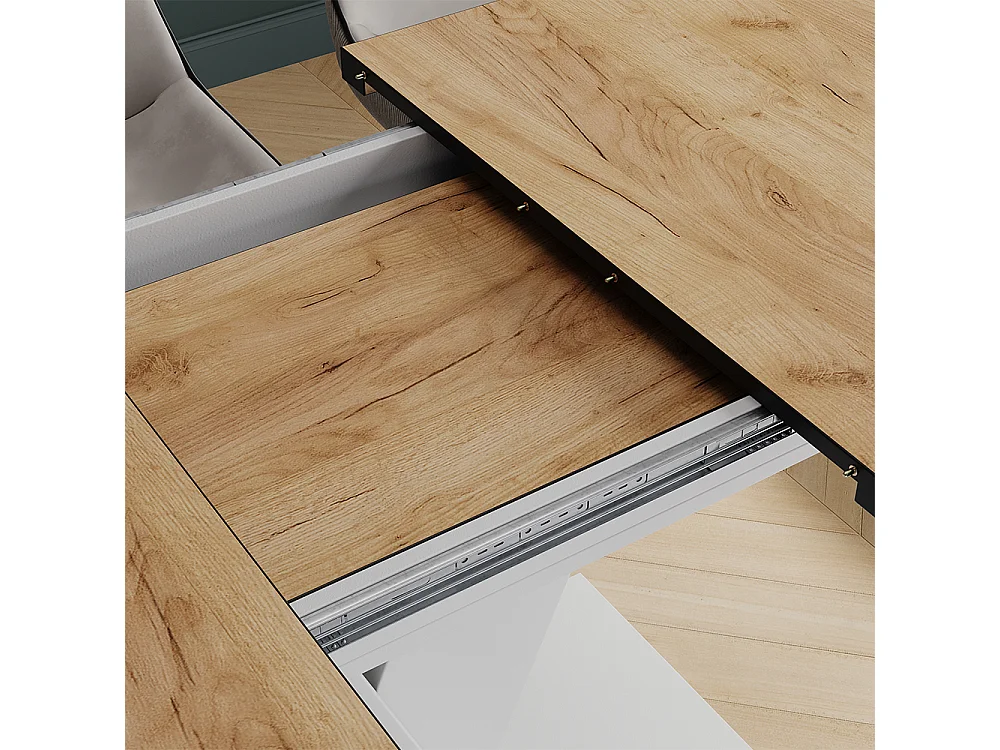 Spisebord sort/hvid 120x80x77.4 fenaro