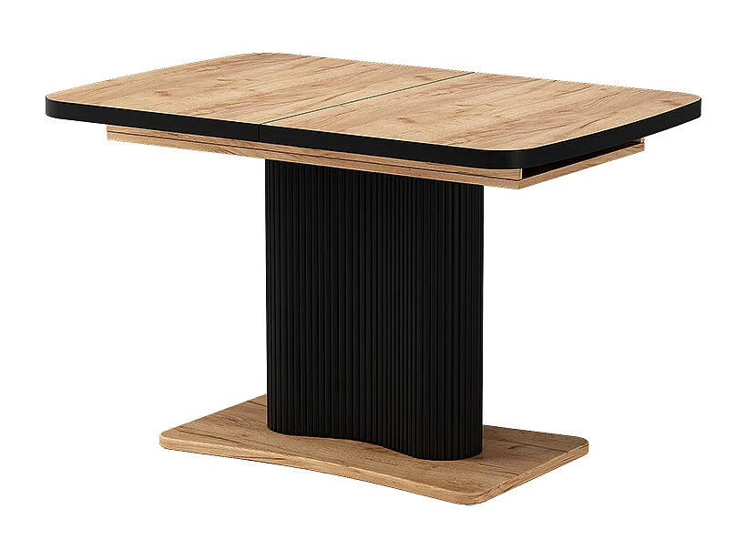 Table de salle à manger chêne noir/force de lor 120x80x77.4 fenaro