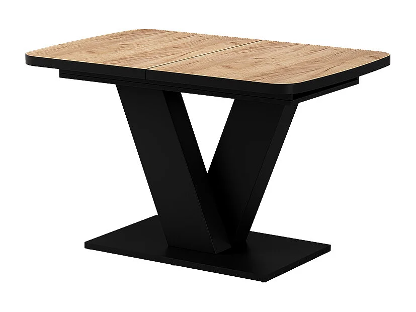 Table de salle à manger chêne doré/noir 120x80x77.4 fenaro