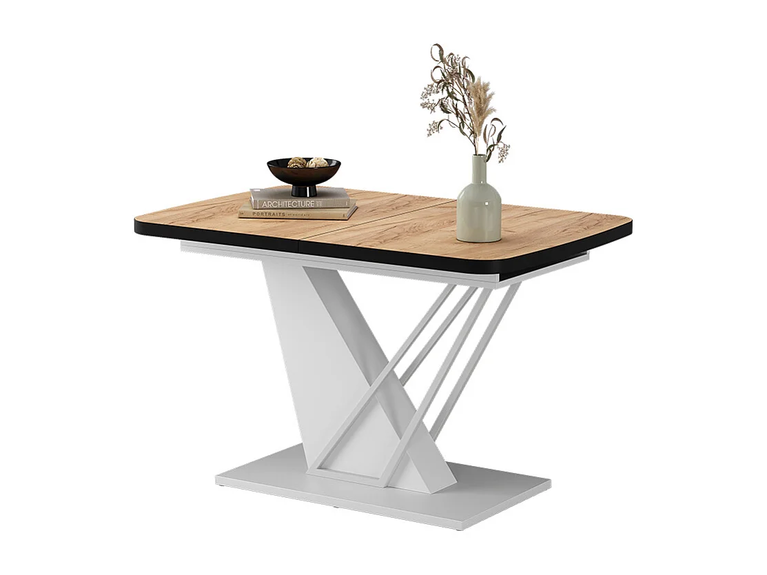 Table de salle à manger chêne doré/blanc 120x80x77.4 fenaro