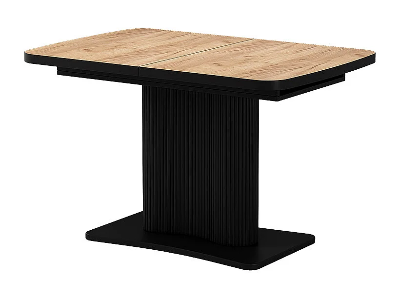 Table de salle à manger chêne doré/noir 120x80x77.4 fenaro