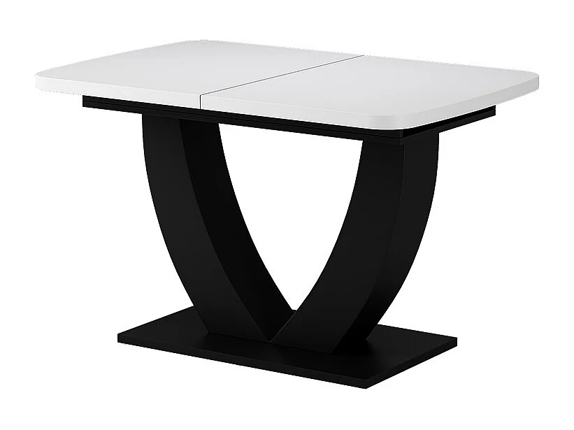 Table de salle à manger blanc/noir 120x80x77.4 fenaro
