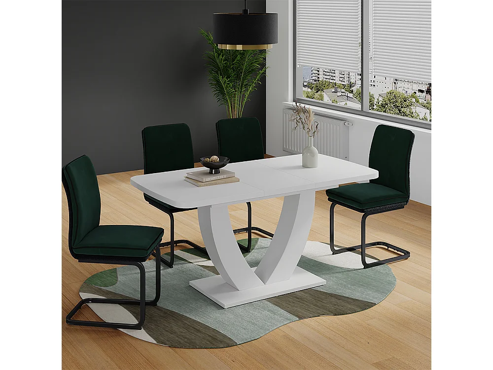 Table de salle à manger blanc 120x80x77.4 fenaro