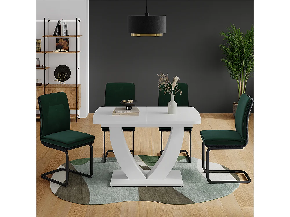 Table de salle à manger blanc 120x80x77.4 fenaro