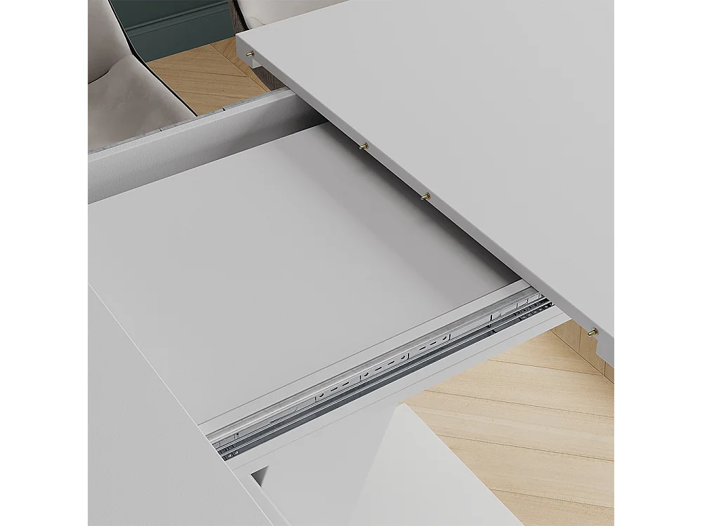 Table de salle à manger blanc/blanc 120x80x77.4 fenaro