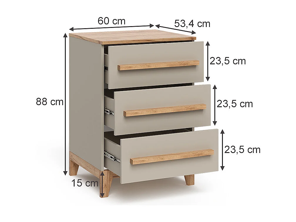 Kommode cashmere 60x53.4x88 malia
