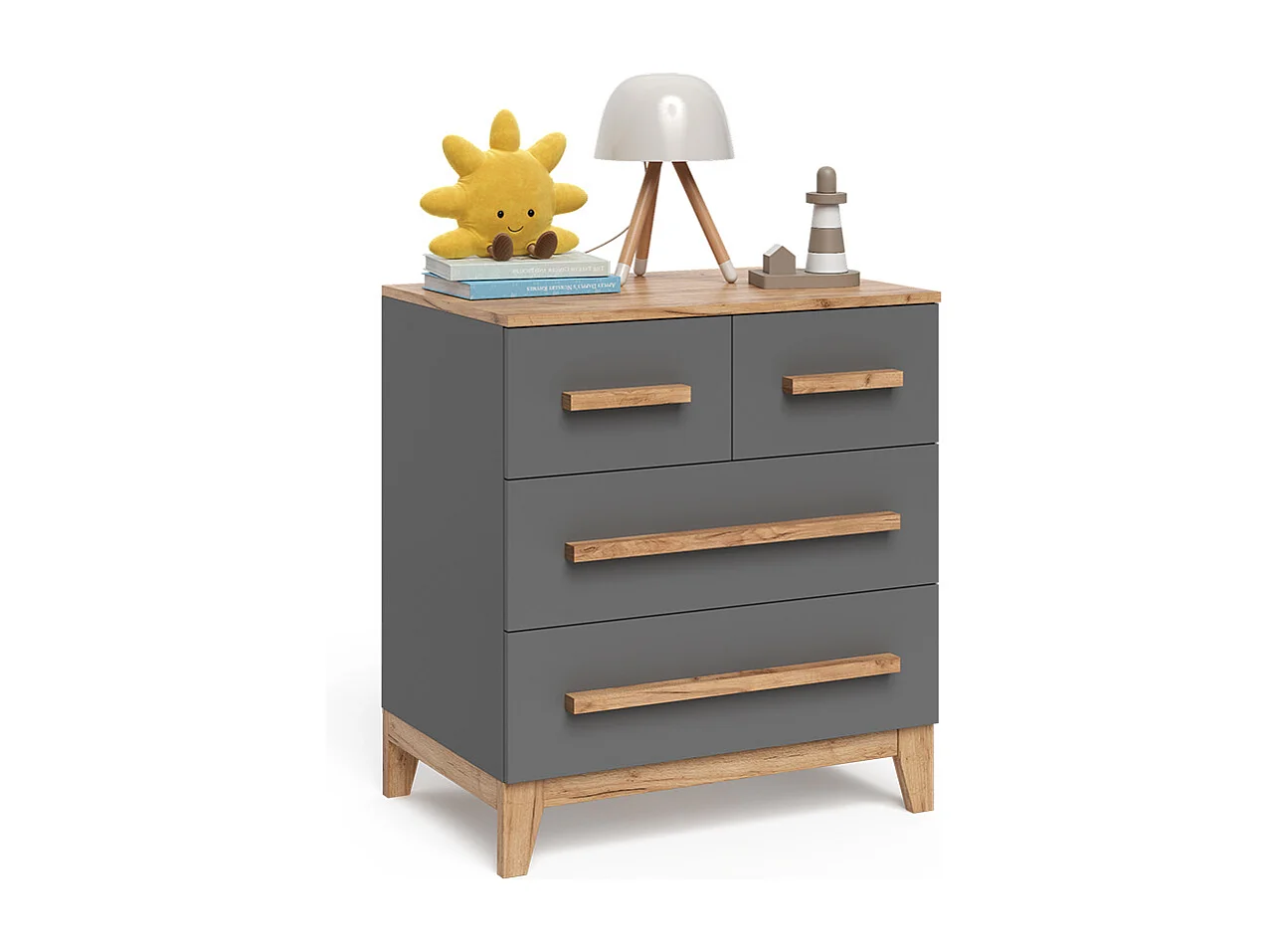 Kommode grau/artisan 80x53.4x88 malia