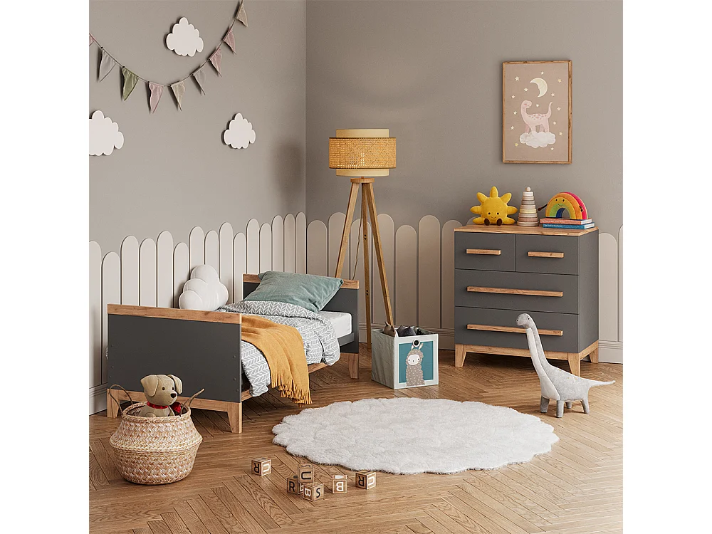 Kommode grau/artisan 80x53.4x88 malia