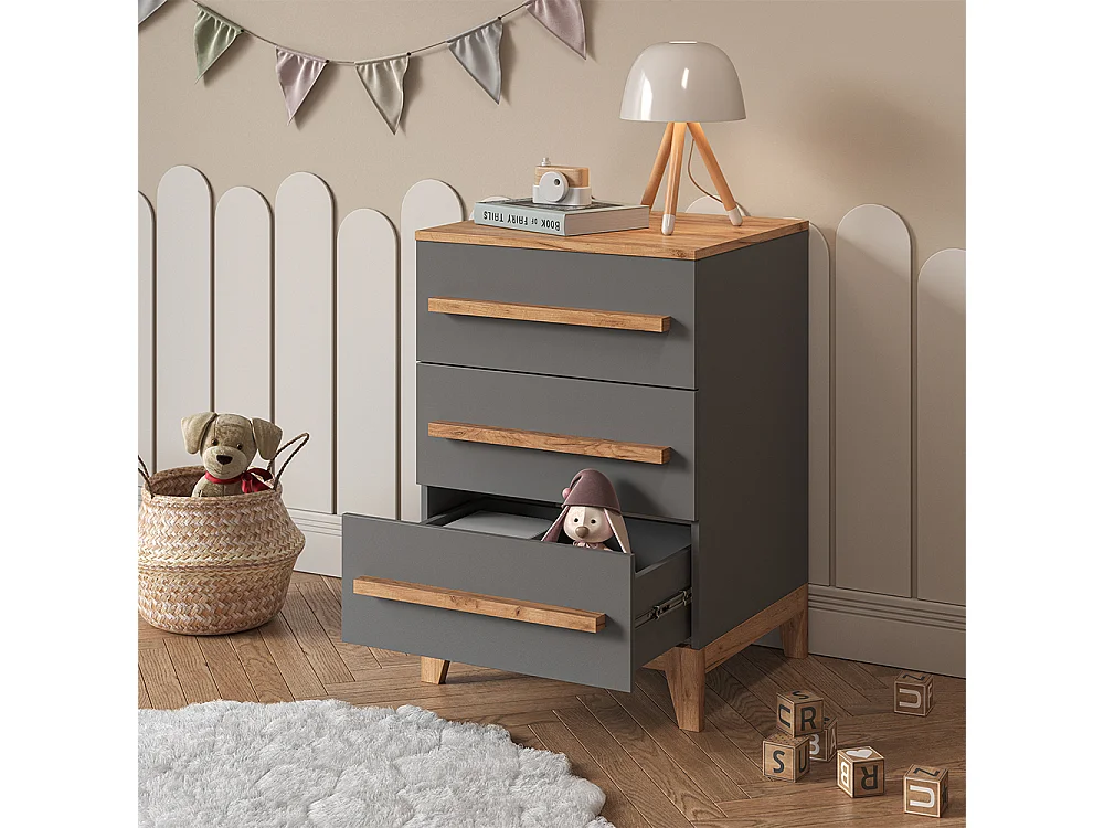 Kommode grau/artisan 60x53.4x88 malia