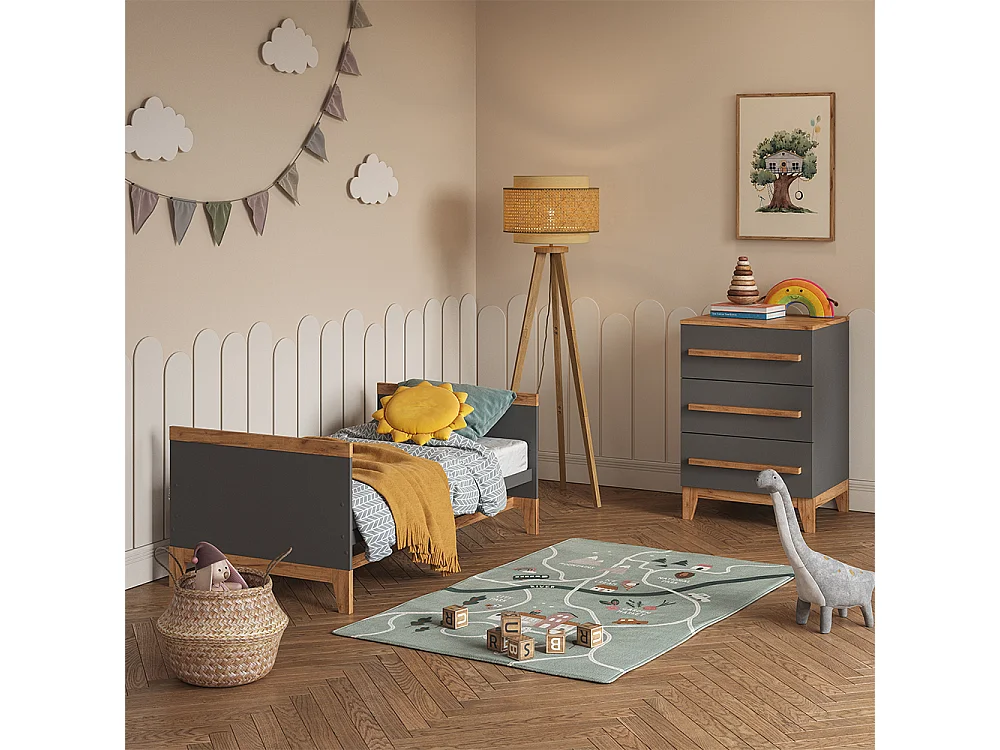 Kommode grau/artisan 60x53.4x88 malia