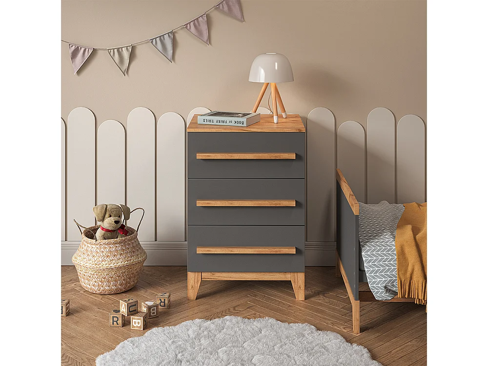 Kommode grau/artisan 60x53.4x88 malia