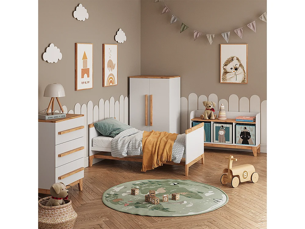 Armoire pour enfants blanc/artisan 70x53.4x186.8 malia