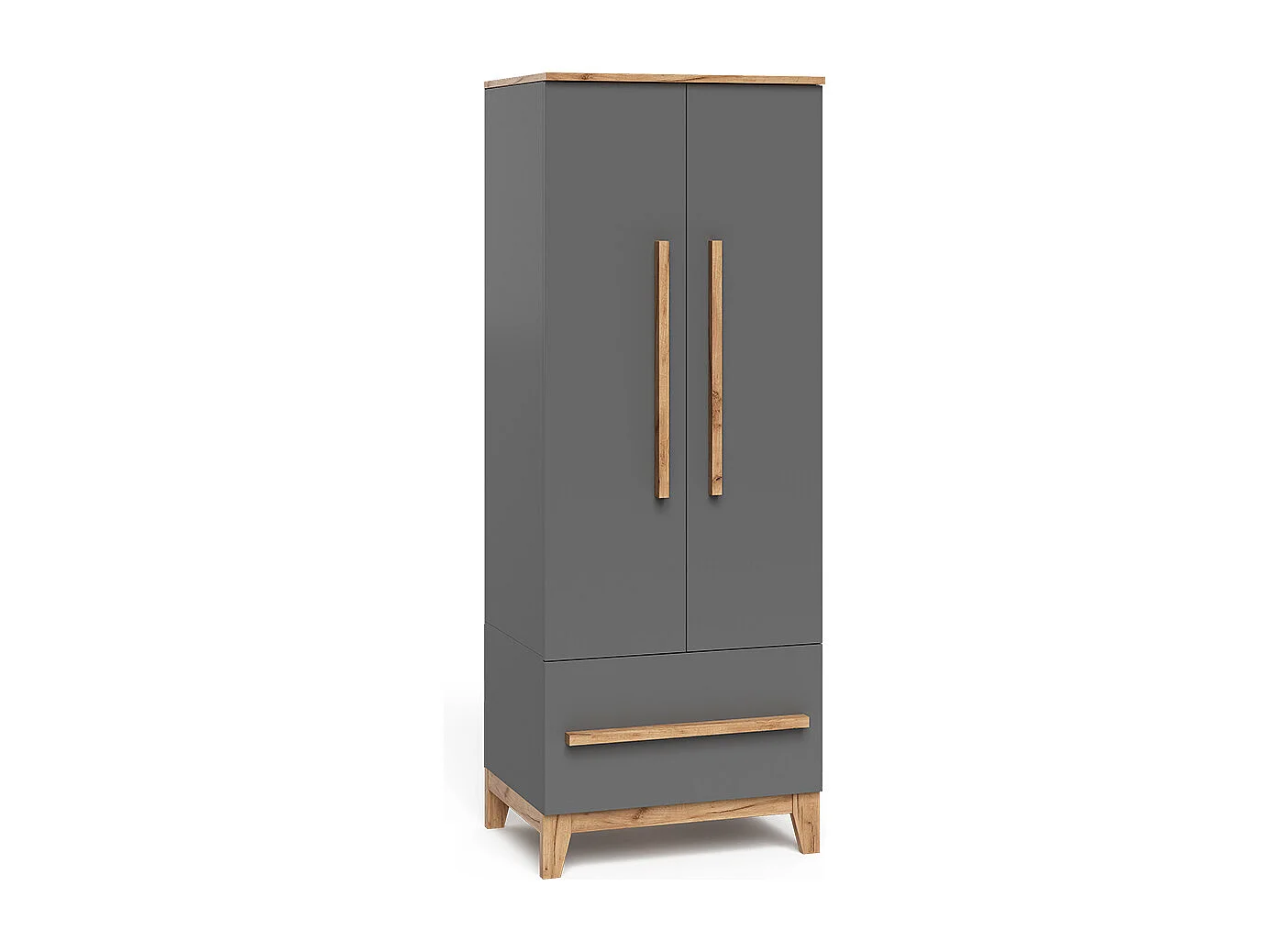 Børnegarderobe grå/artisan 70x53.4x186.8 malia