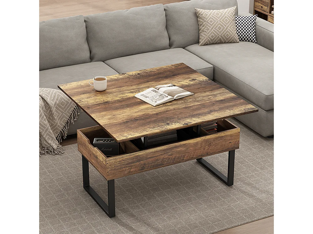 Couchtisch eiche rustikal 100x50x48.5 lifty