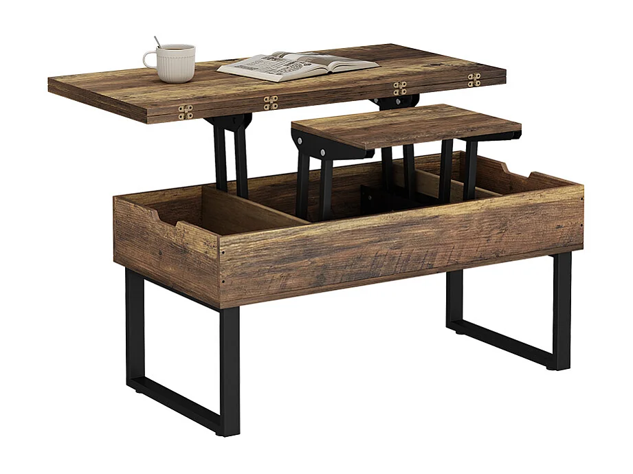 Couchtisch eiche rustikal 100x50x48.5 lifty