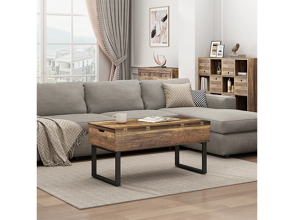 Couchtisch eiche rustikal 100x50x48.5 lifty