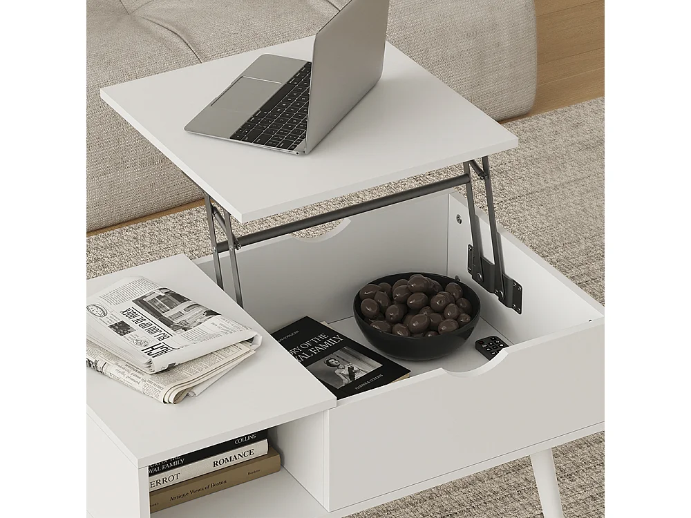 Table basse blanc 76x45x40 stora