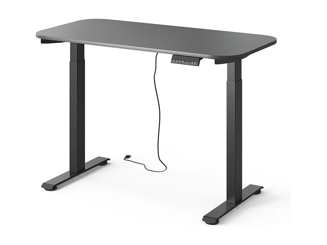höhenverstellbarer elektrischer Schreibtisch schwarz/anthrazit 120x60x120 elevate