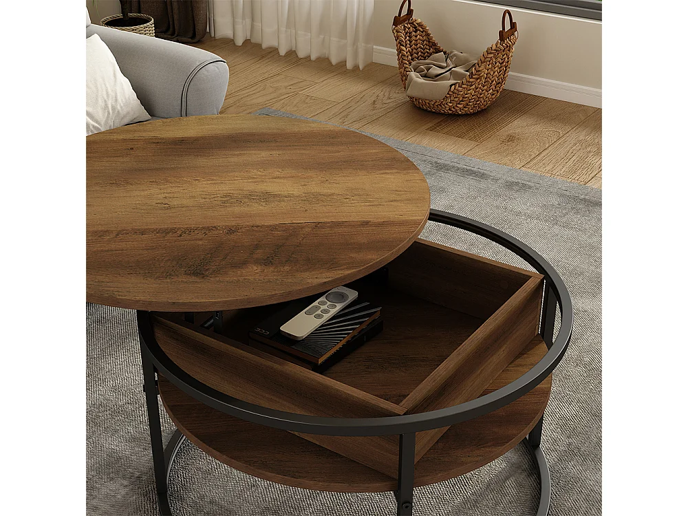 Table basse bois 77x77x52 marlo