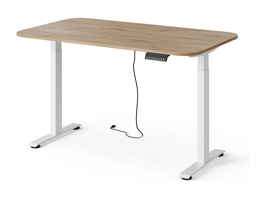 Bureau blanc/artisan 140x80x120 elevate