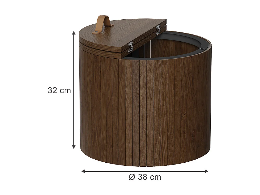 Coffee table walnut 38x38x32 tavilo