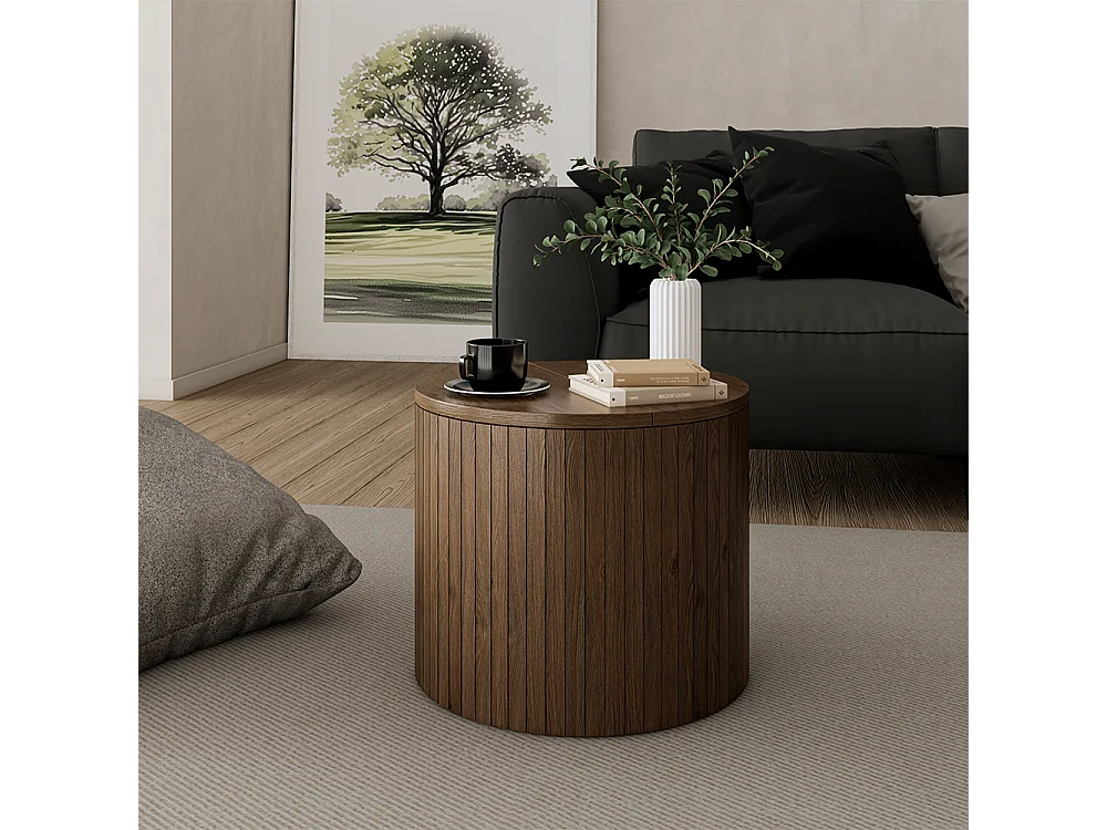 Coffee table walnut 38x38x32 tavilo