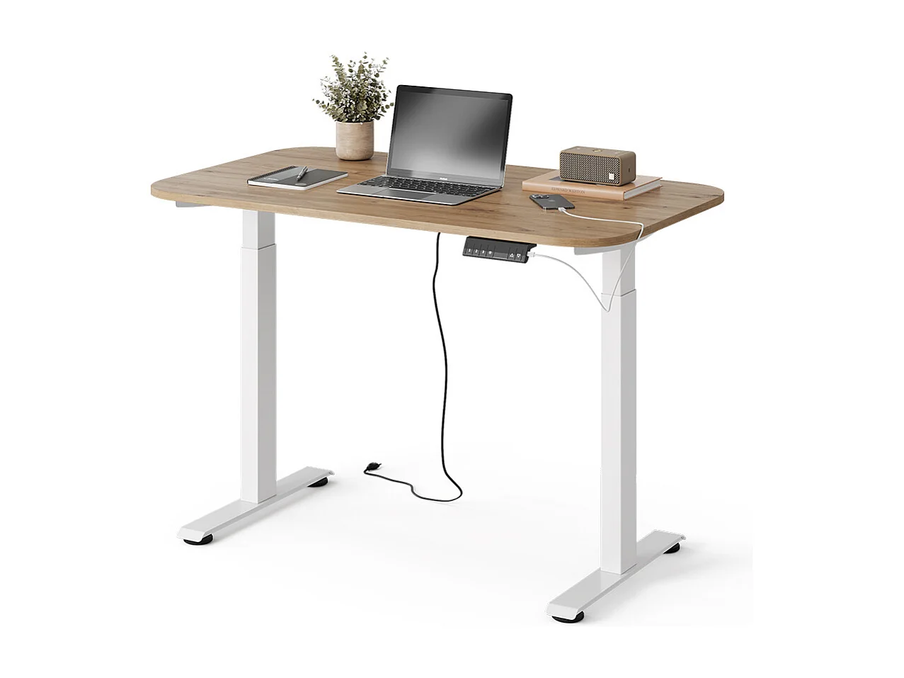 Bureau blanc/artisan 120x70x120 elevate