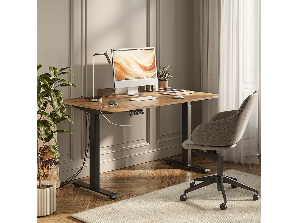 Biurko czarny/rzemieślniczy 140x80x120 elevate