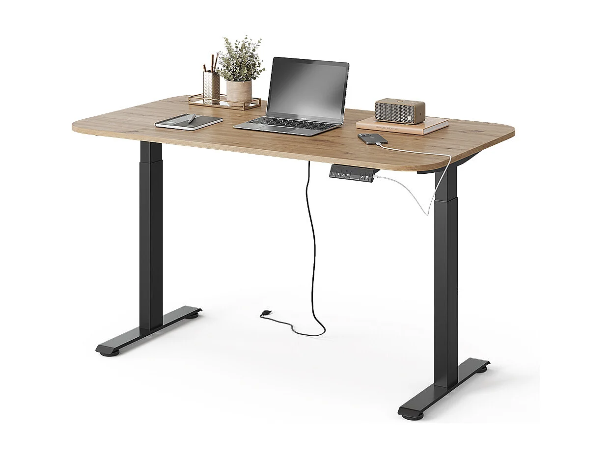 Biurko czarny/rzemieślniczy 140x80x120 elevate