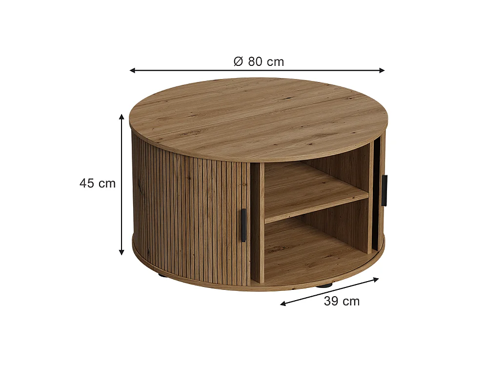 Sofabord eg 80x80x45 selva