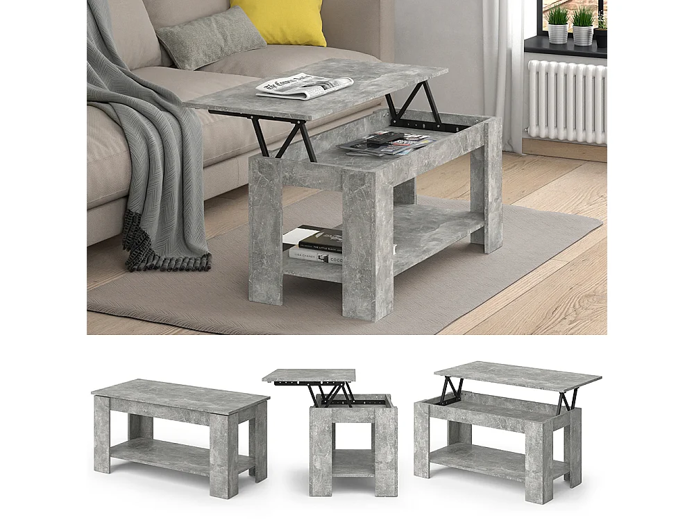 Coffee table concrete 100x50x50 lorenz