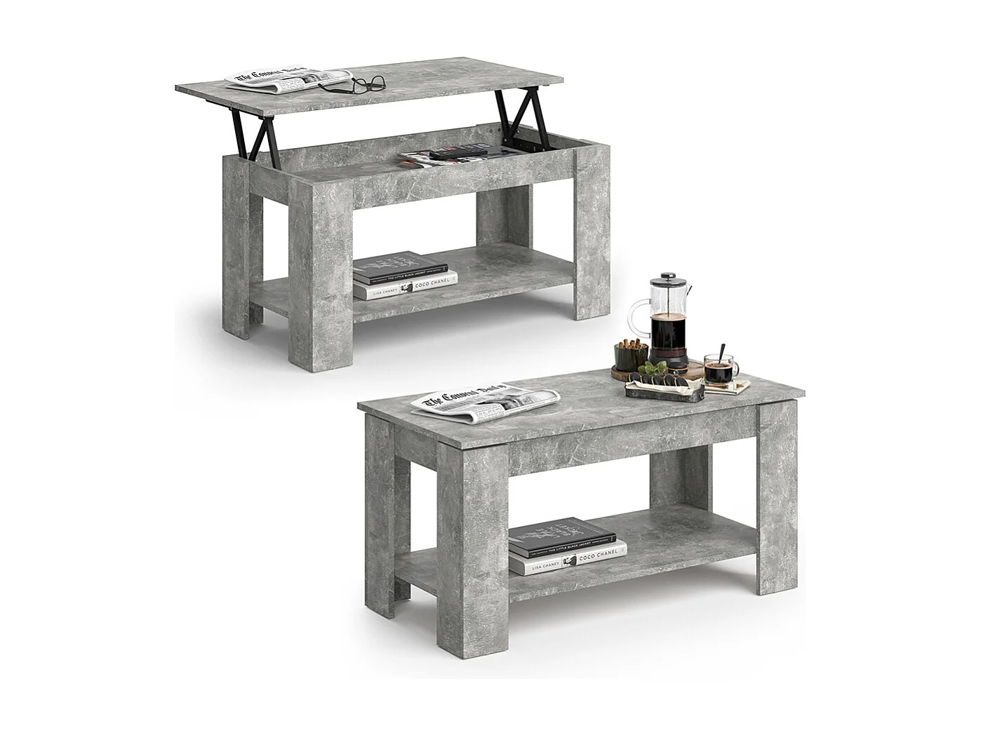 Coffee table concrete 100x50x50 lorenz
