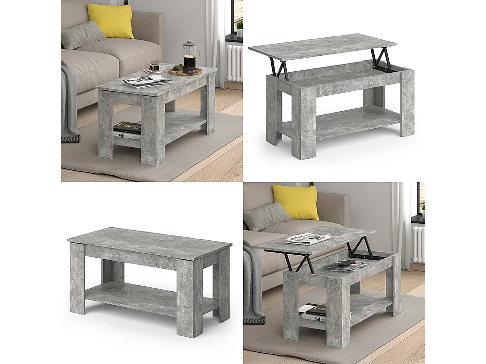 Coffee table concrete 100x50x50 lorenz